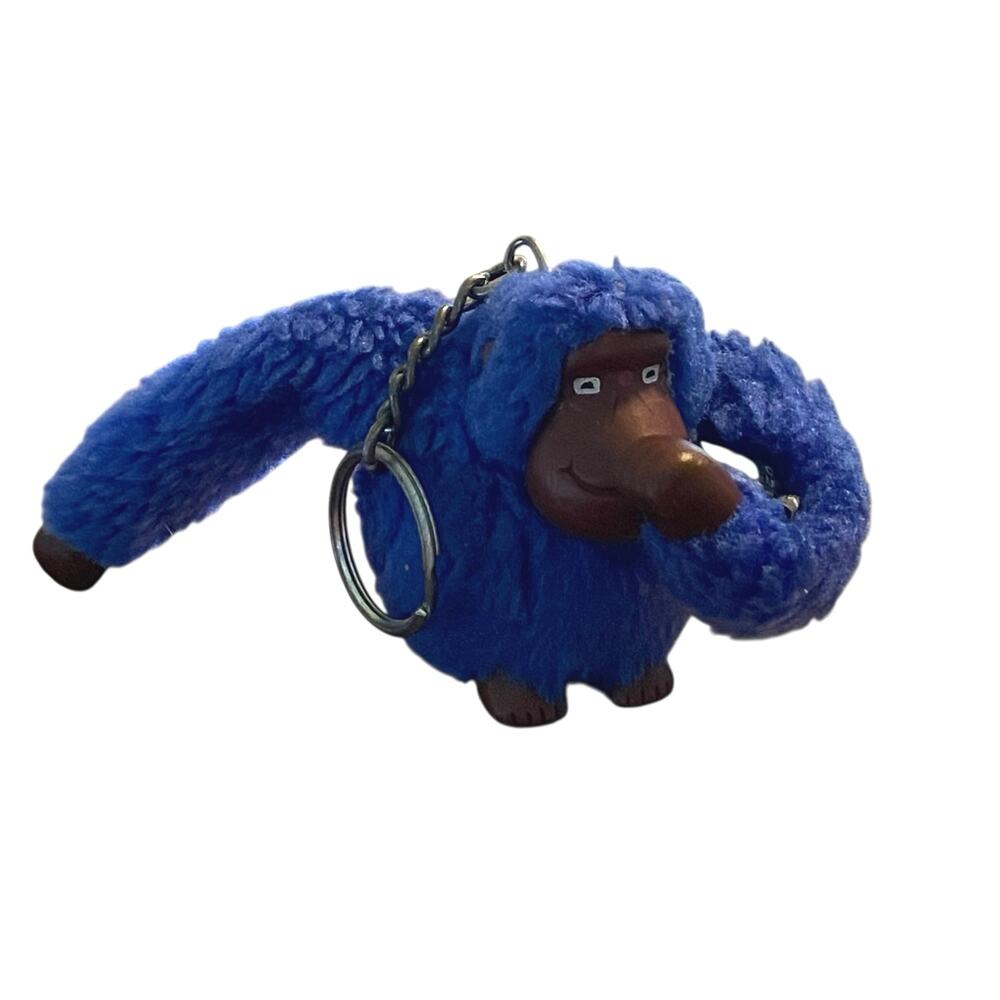 Kipling Keychain Slate Blue ANDY monkey gorilla bag charm SUCKS THUMB